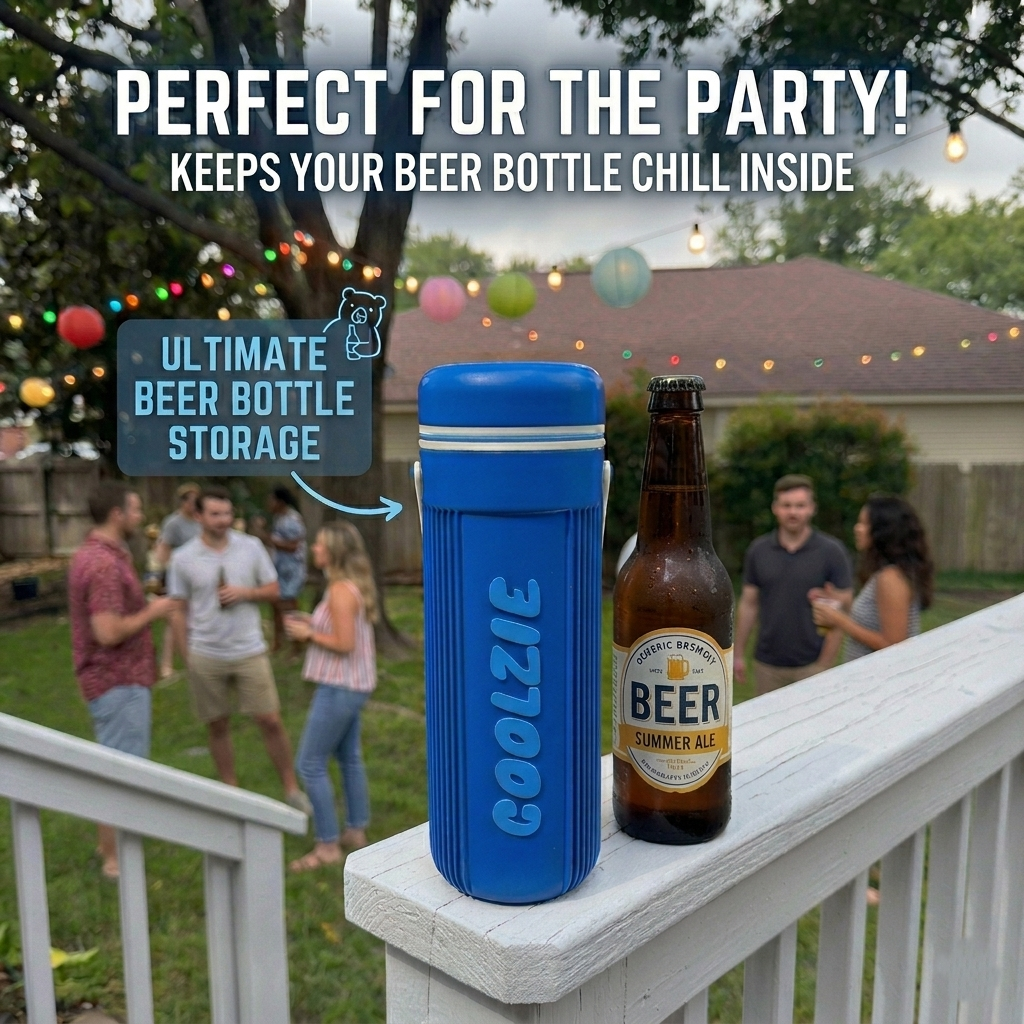 Coolzie | Insulated Bottle Protector & Ice Cream Keeper with Built-In Opener